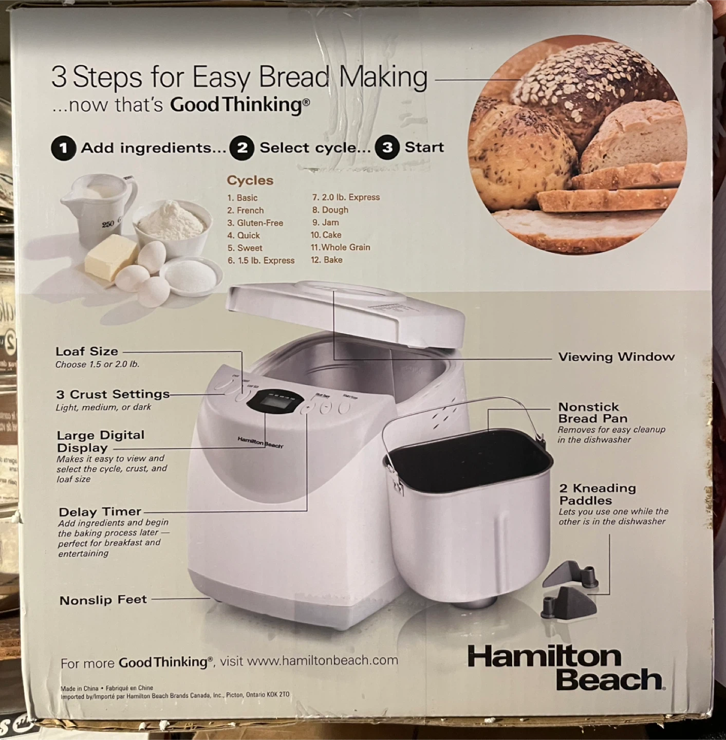 Hamilton Beach HomeBaker Bread Maker - photo 2