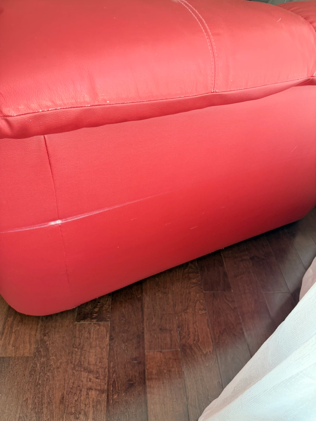 Red Leather Loveseat Sofa🏆 - photo 5