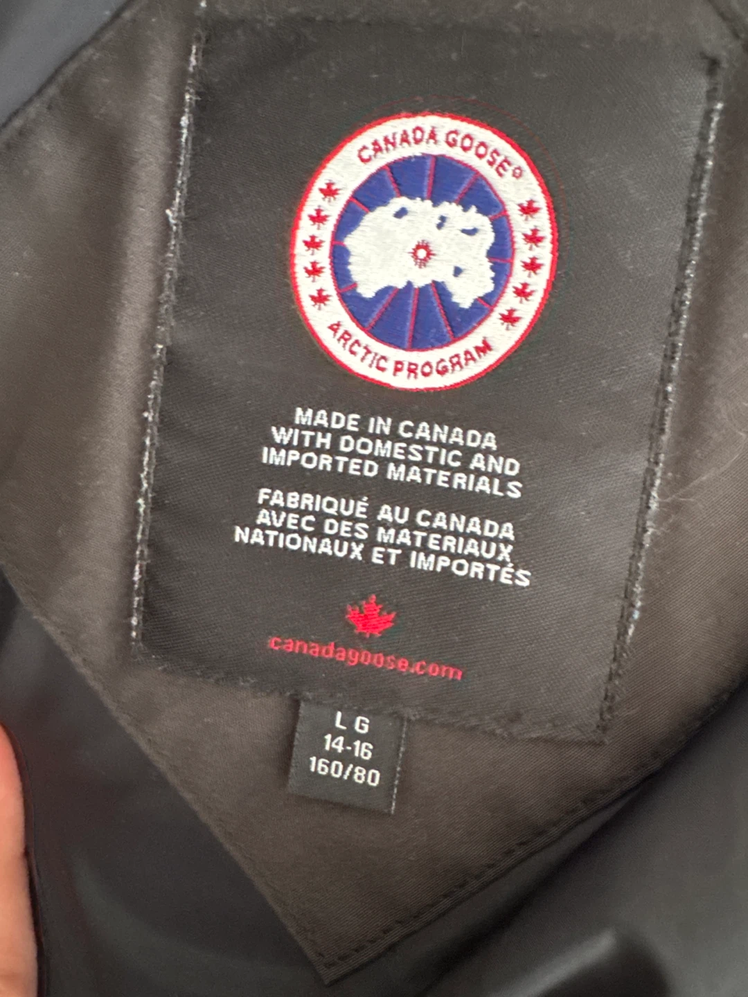 Canada Goose Down Parka - Black - Size L (14-16) - photo 5