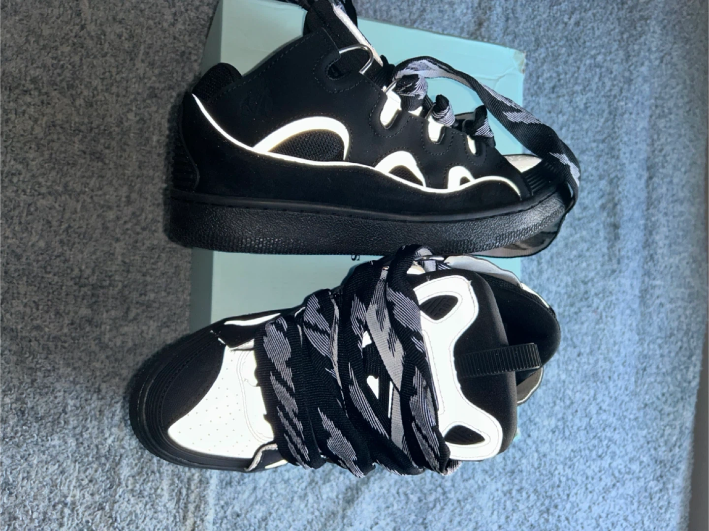 Lanvin Curb Sneakers - Black/White - photo 4