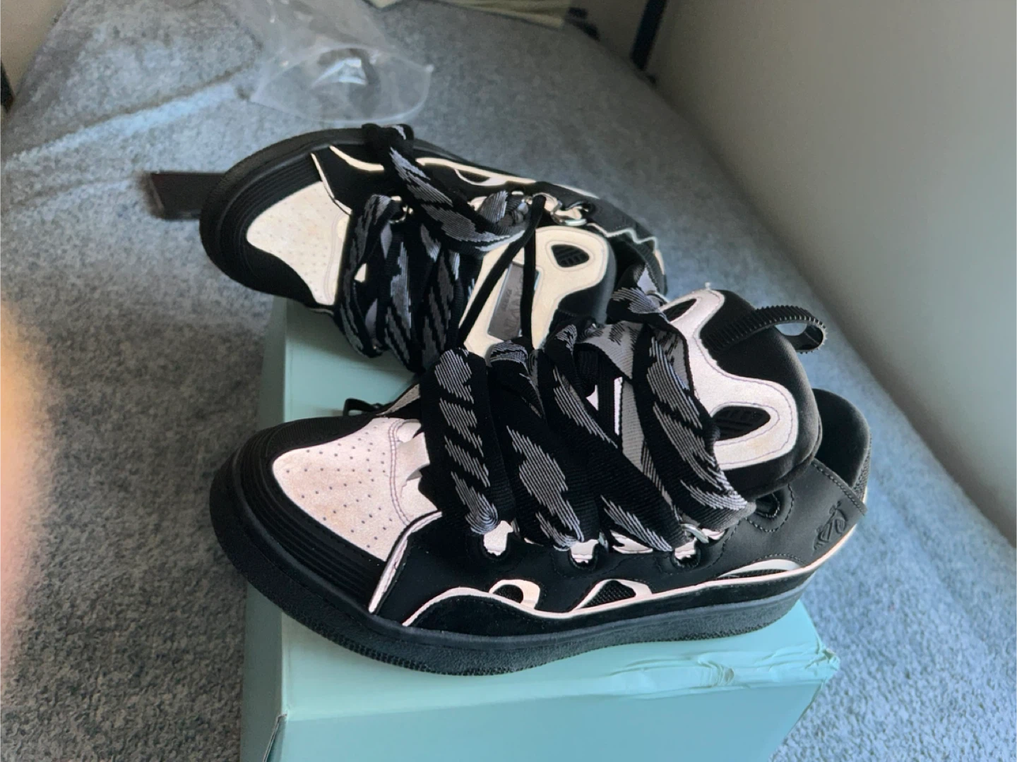 Lanvin Curb Sneakers - Black/White - photo 5