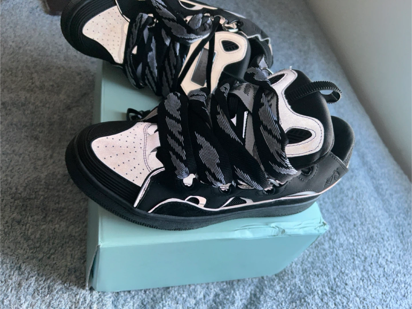 Lanvin Curb Sneakers - Black/White