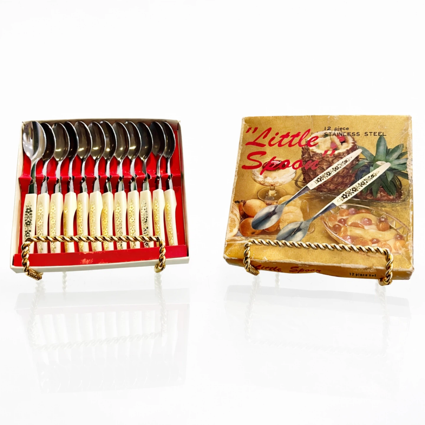 Vintage “Little Spoon” 12-Piece Set, Japan c.1961–1967, Boxed