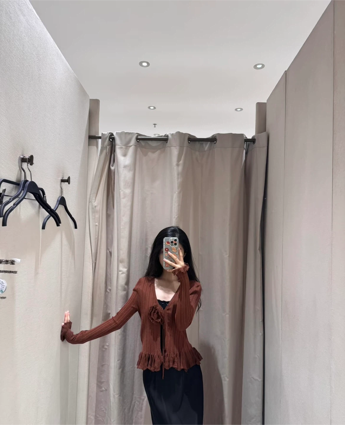 BOGO: Beige Peplum Jacket & Brown Ribbed Top - Size S - photo 3