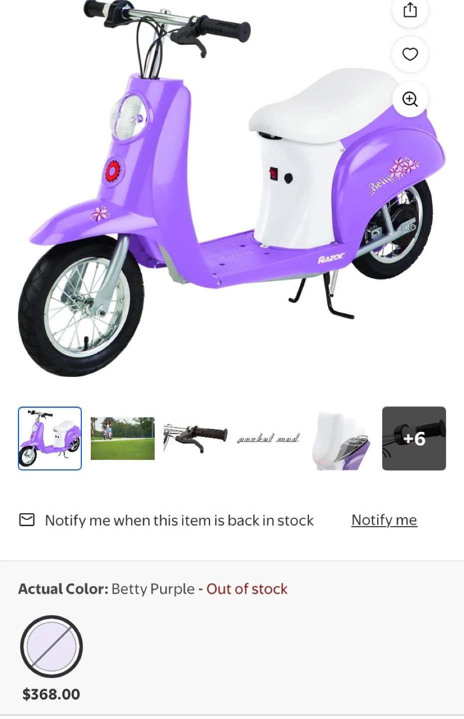 Razor Pocket Mod Betty Purple Scooter - photo 2