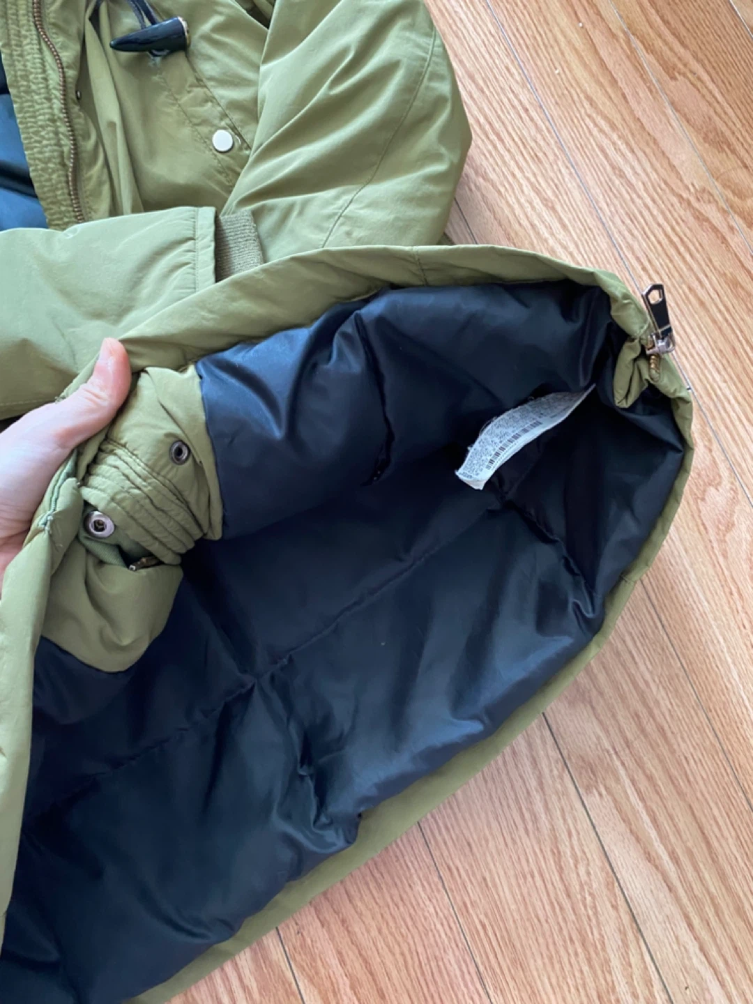 Zara Basic Green Women Winter Down Jacket Size S - photo 4
