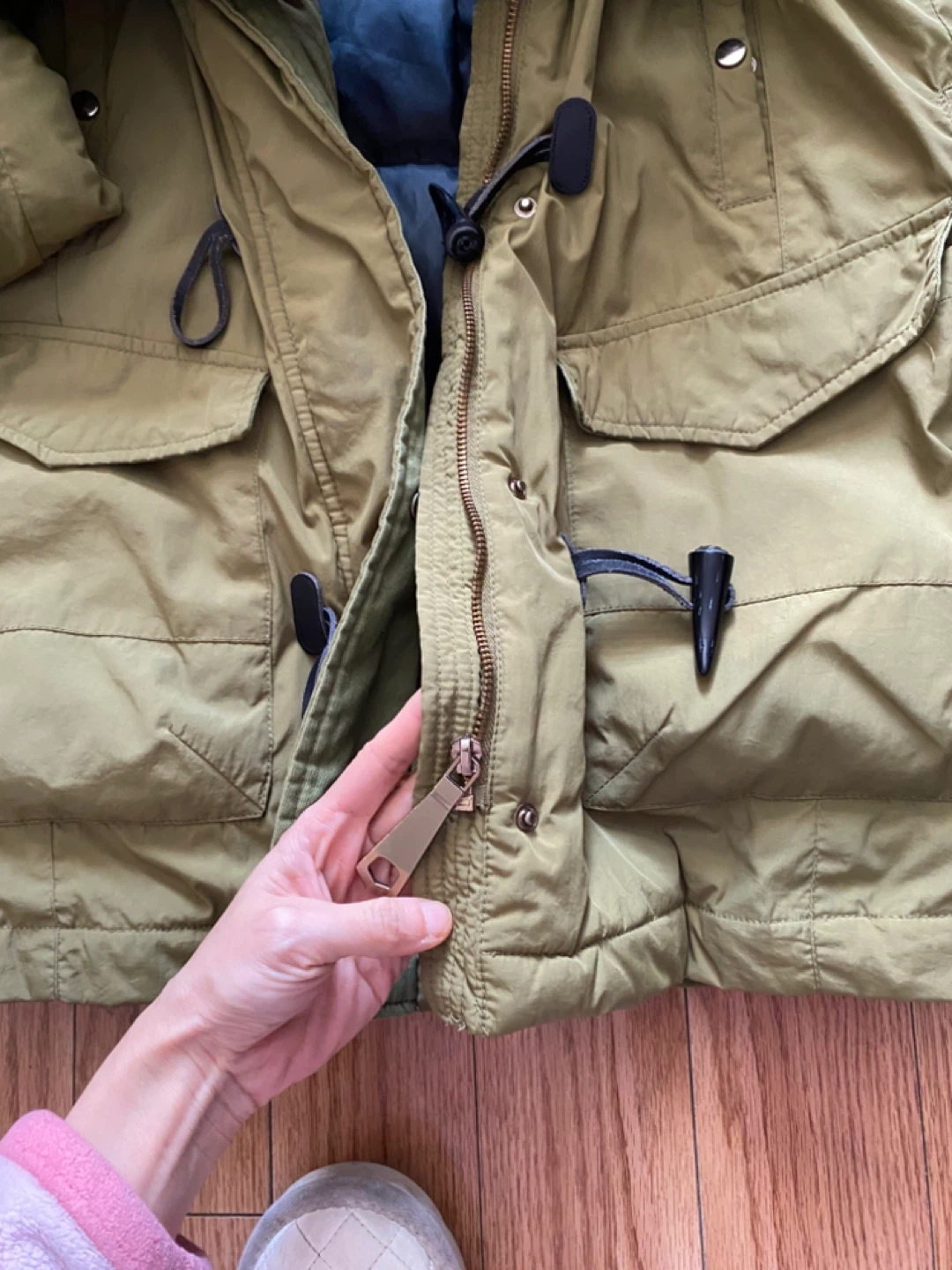 Zara Basic Green Women Winter Down Jacket Size S - photo 5
