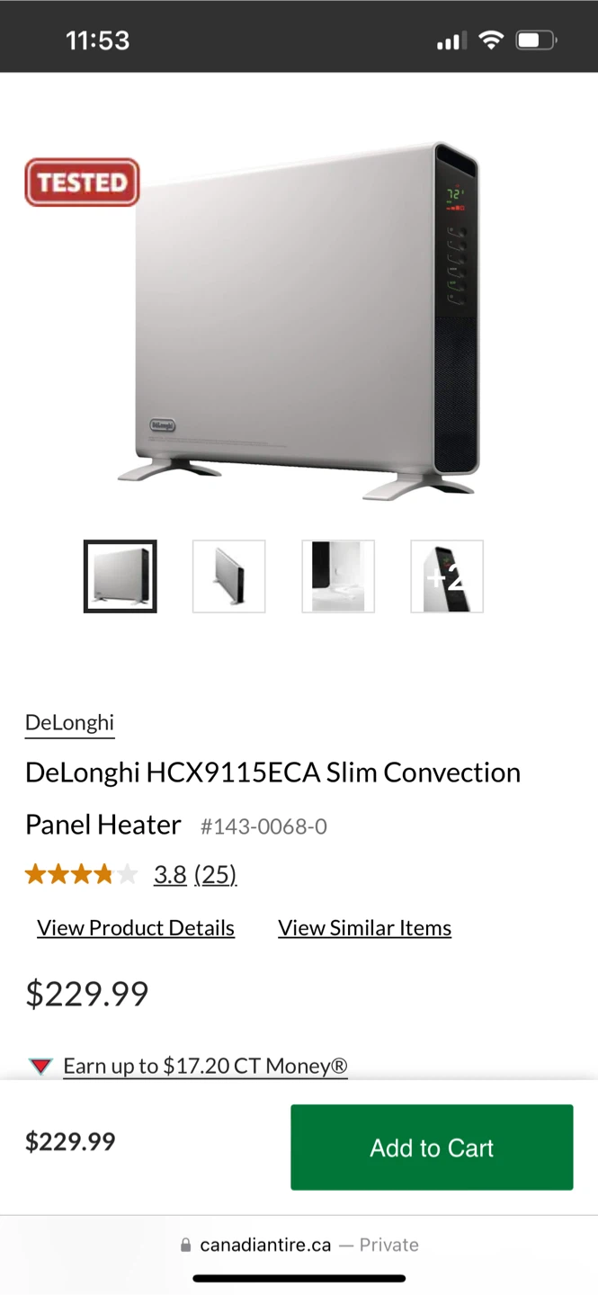 DeLonghi HCX9115ECA Slim Convection Panel Heater - photo 4