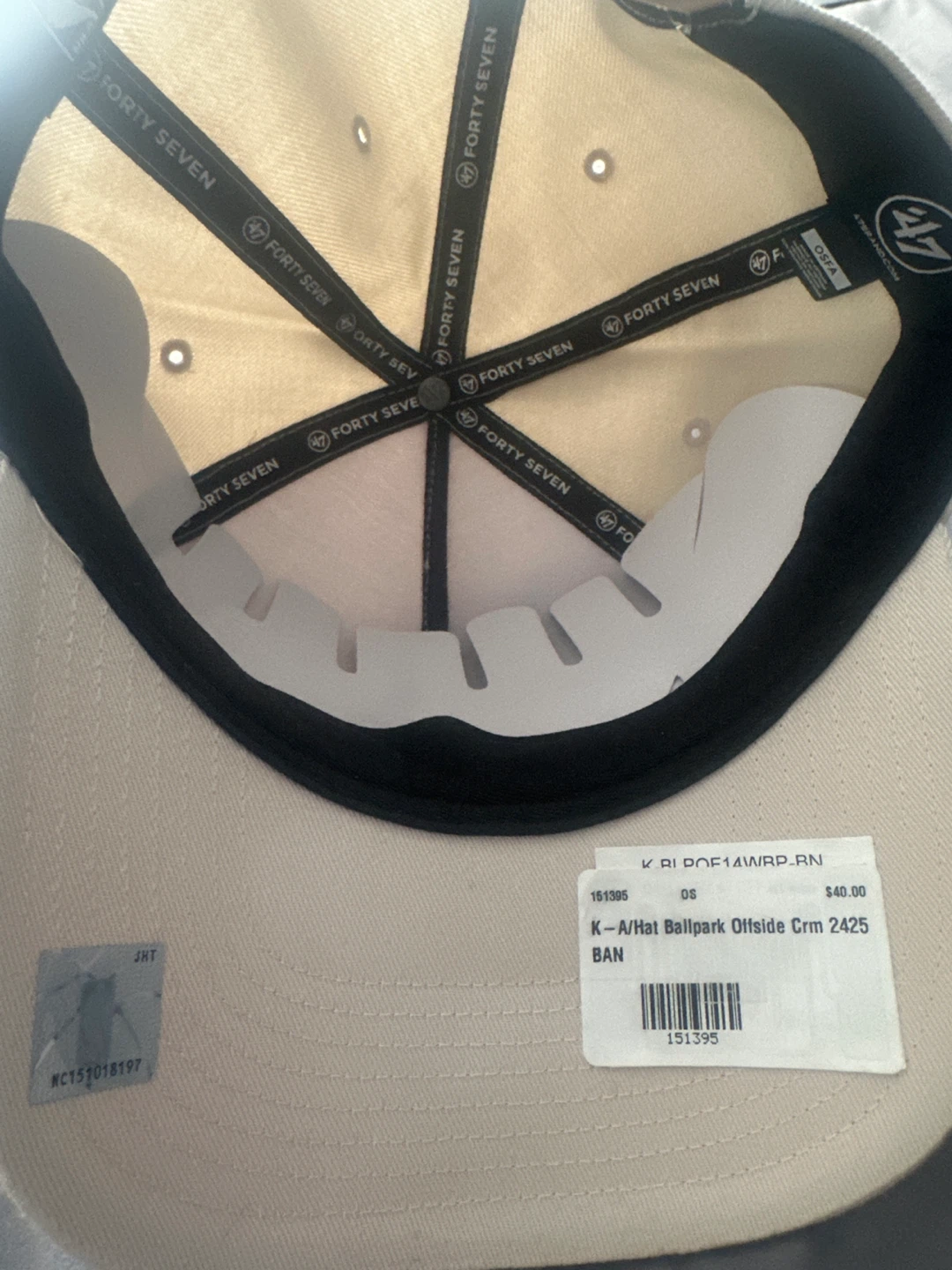 47 Brand Knicks Ballpark Offside Cream Hat - OSFA - photo 3