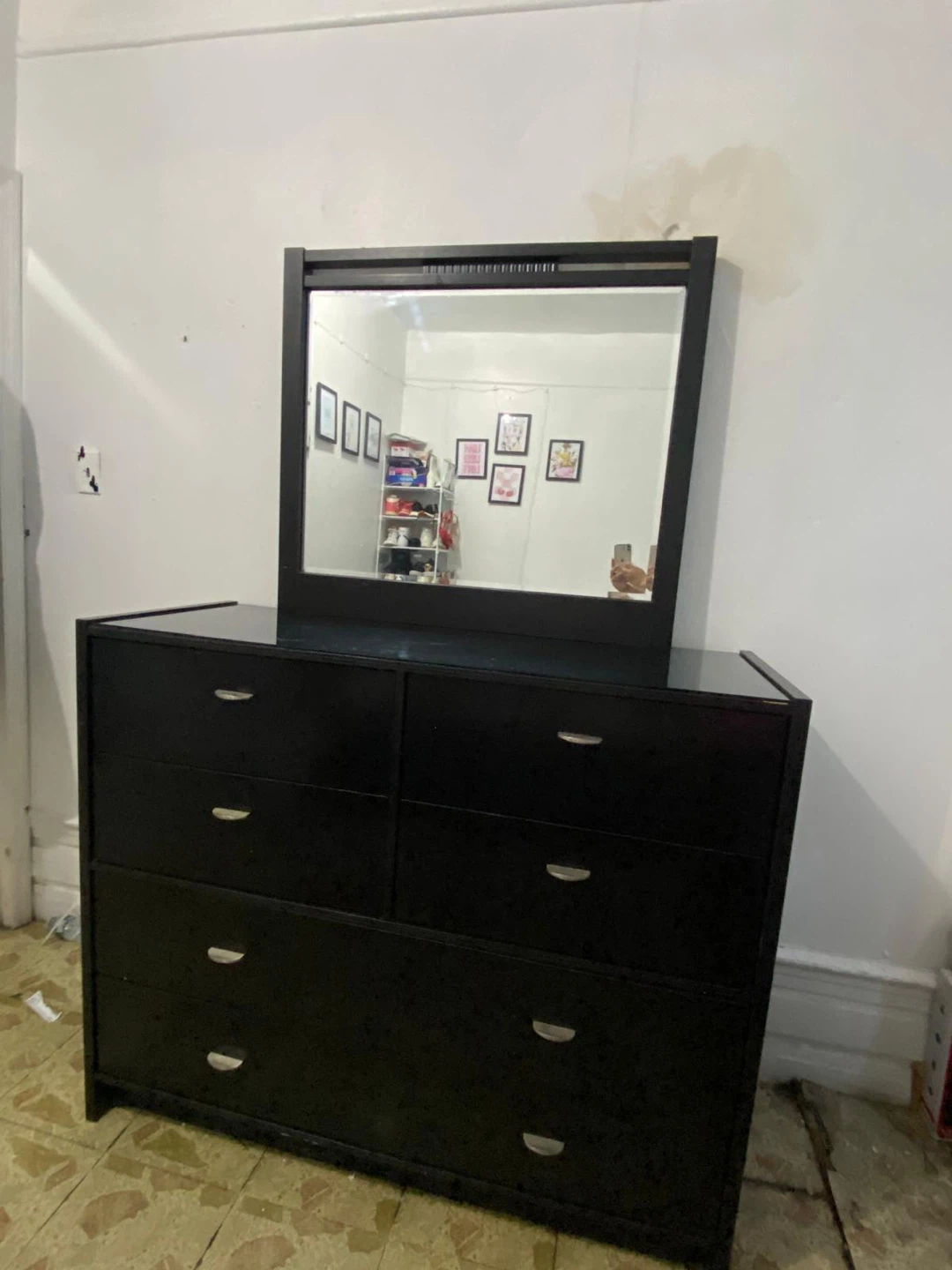 Black Dresser with Mirror - photo 2