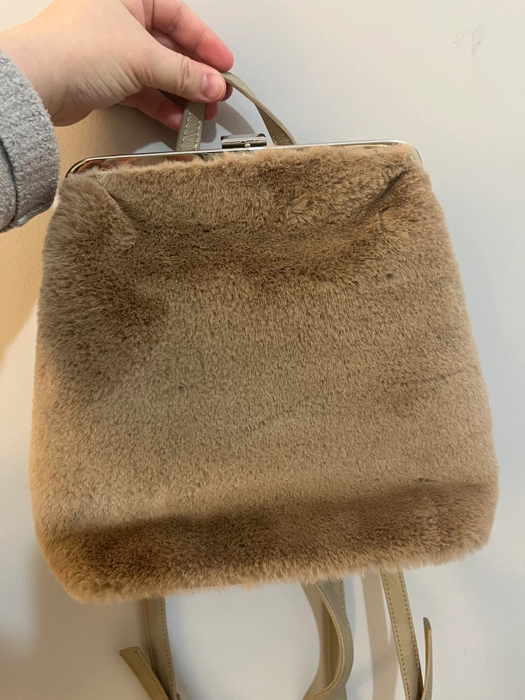 Enzo Angiolini Faux Fur Mini Backpack