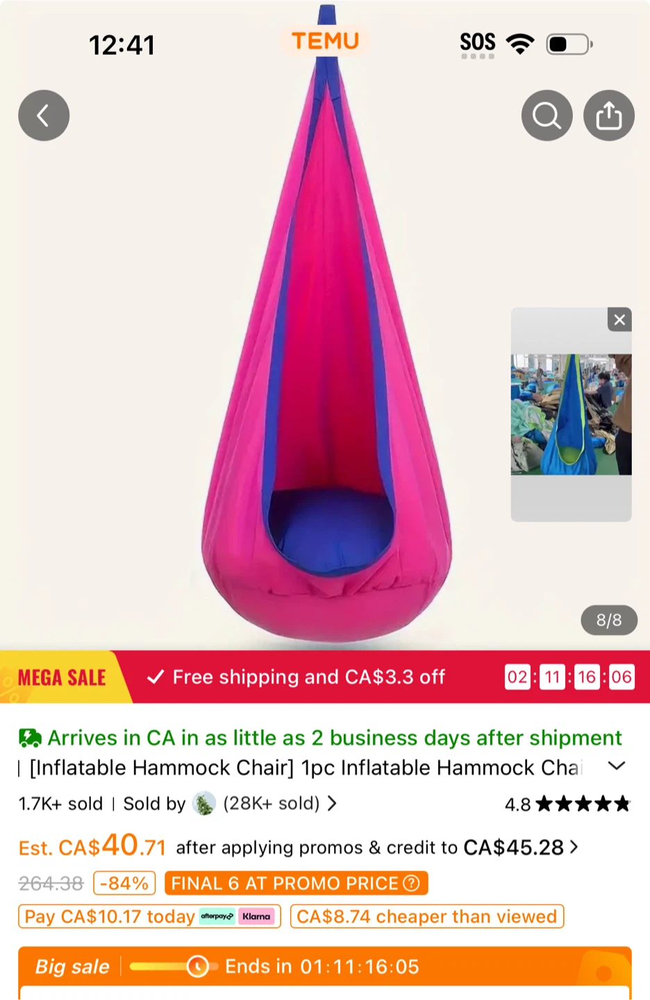 Hanging Hammock Chair - green - photo 2