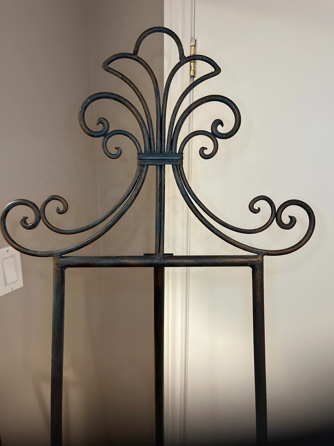 LARGE black rustic metal floor display easel - photo 2