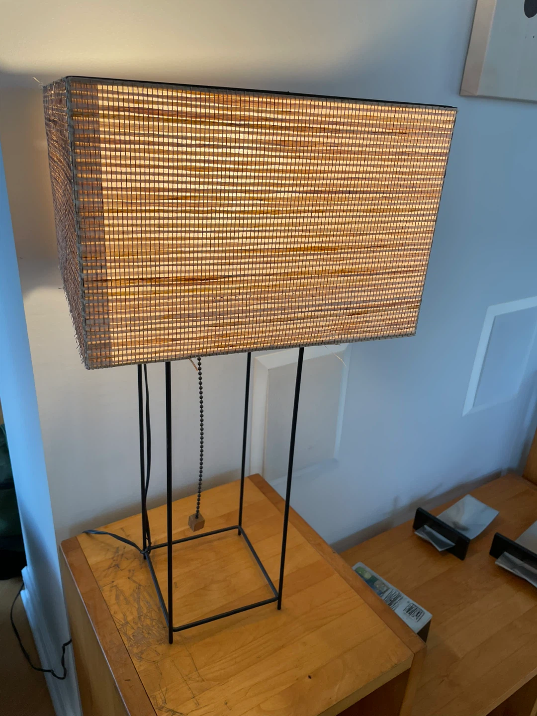 Pair of Vintage Woven Table Lamps