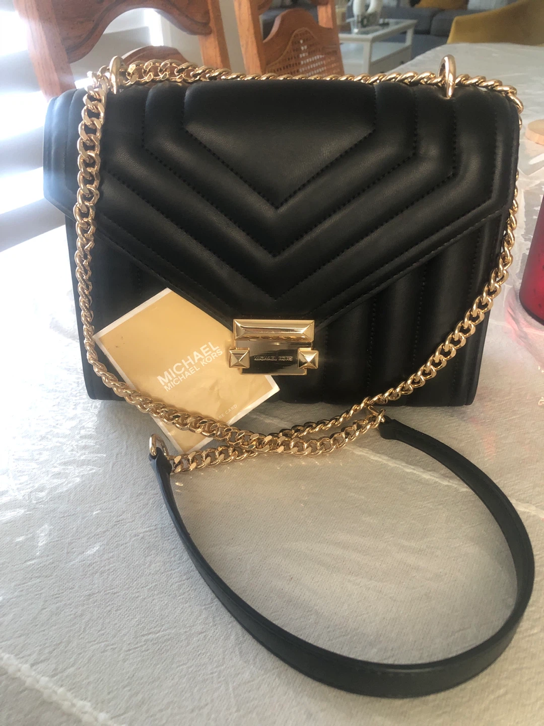 Michael Kors Black Leather Shoulder Bag