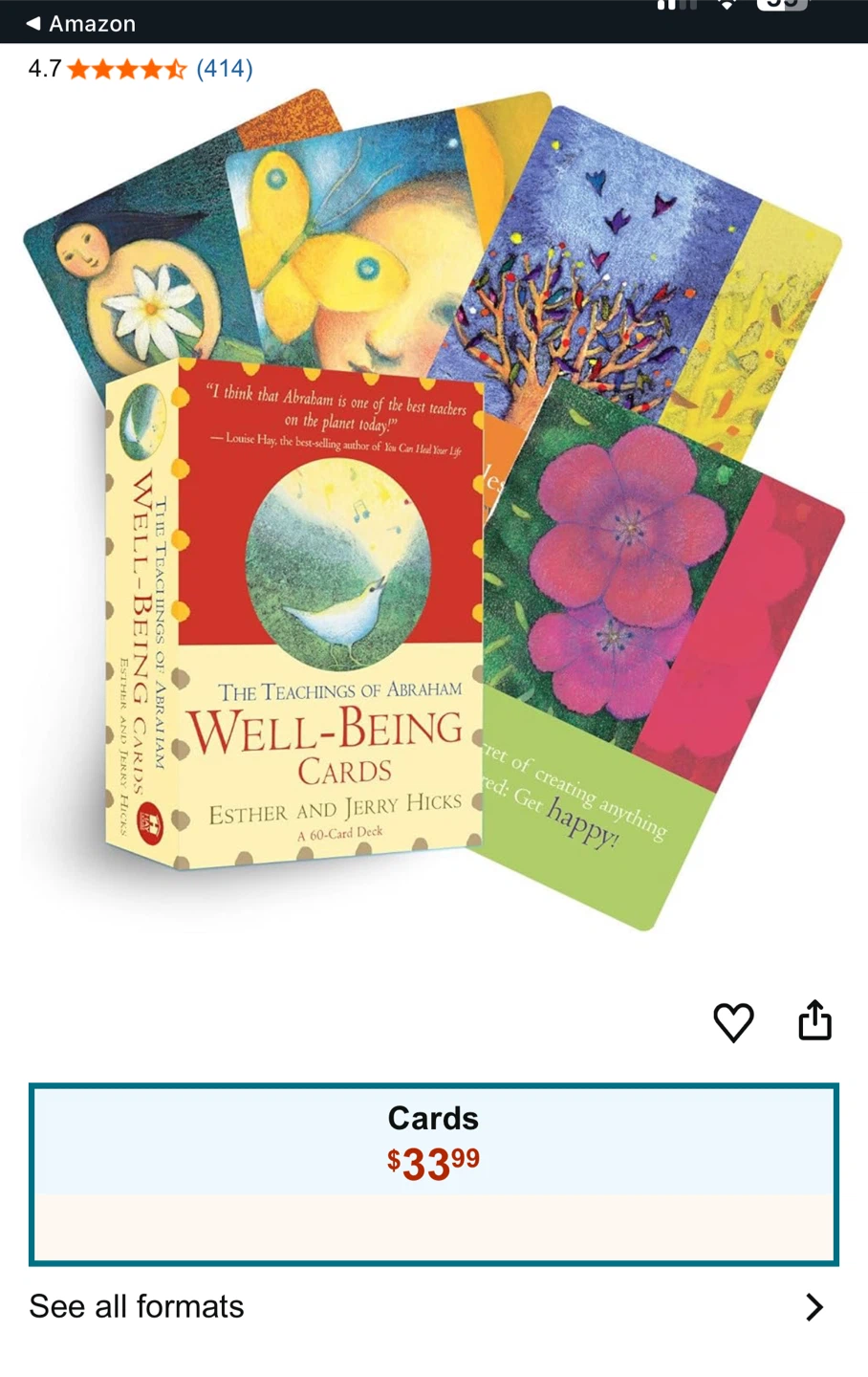 4 Abraham Hicks 60 card for wellbeing - photo 2