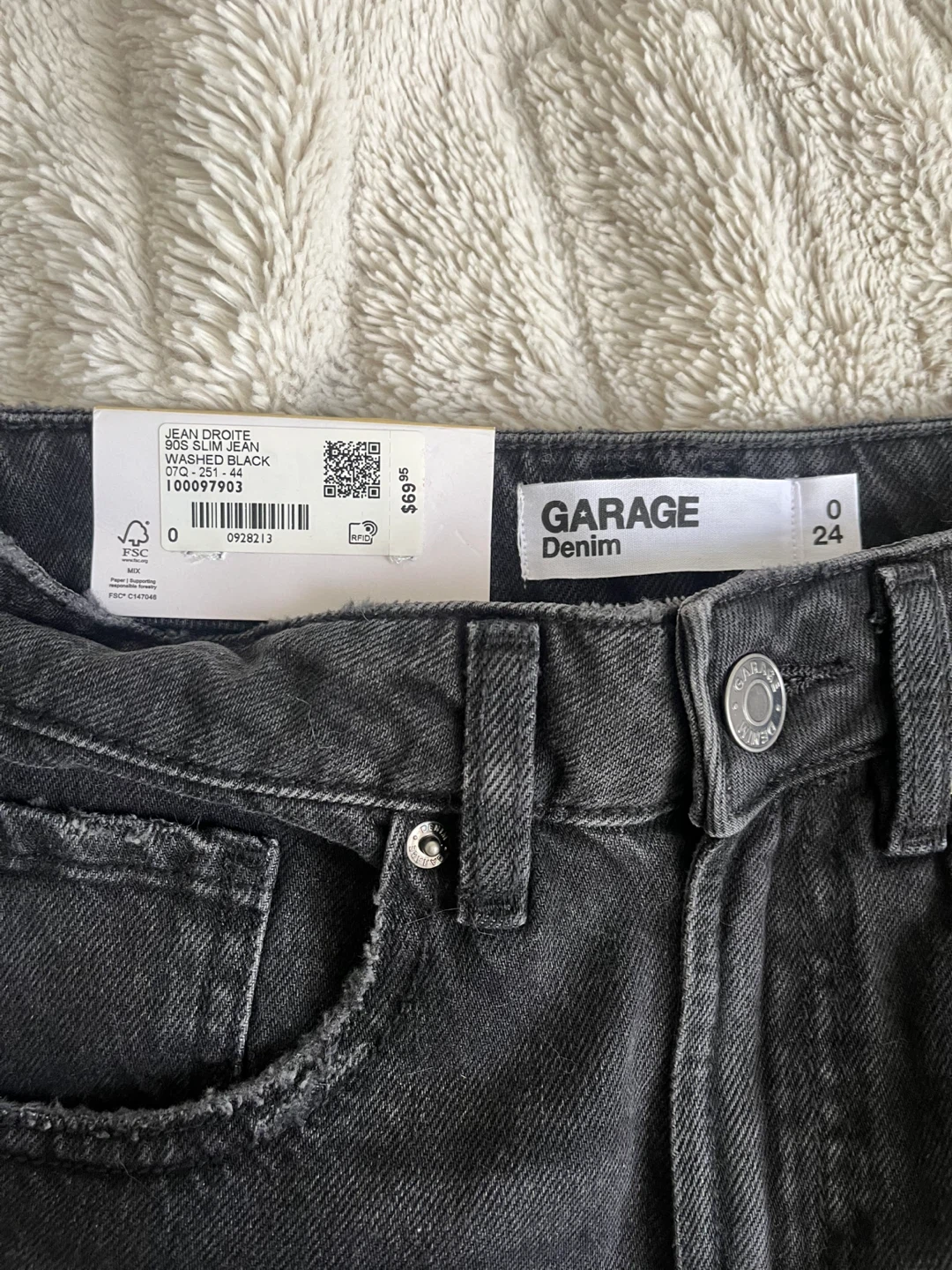 BNWT Garage 90’s slim black jeans - photo 3