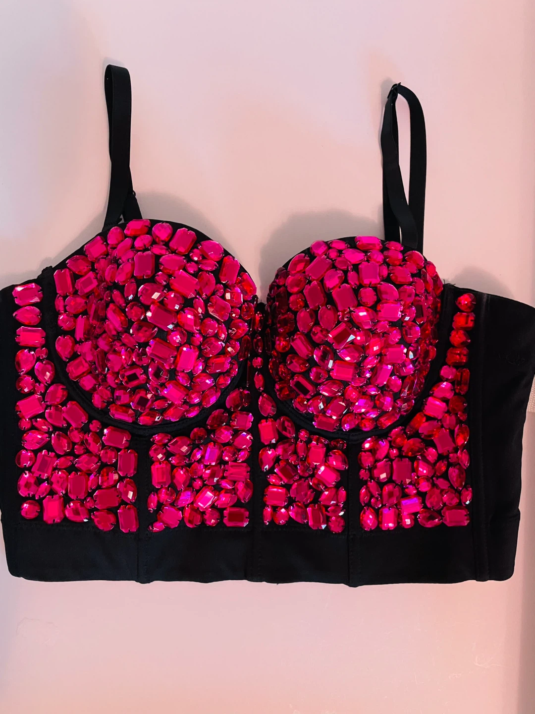 Rhinestone Embellished Corset Top