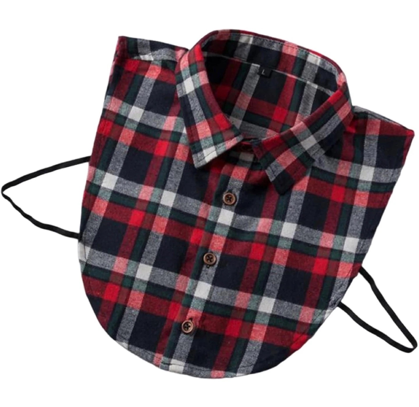 Detachable Plaid Collar