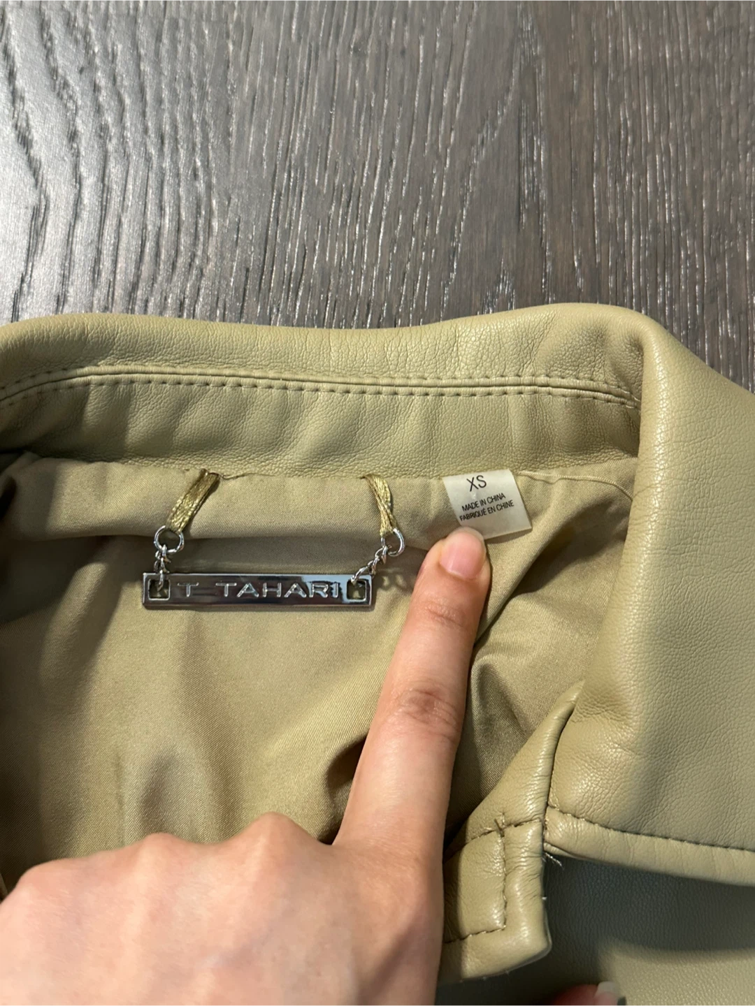 🫒 Tahari Leather Jacket - photo 3