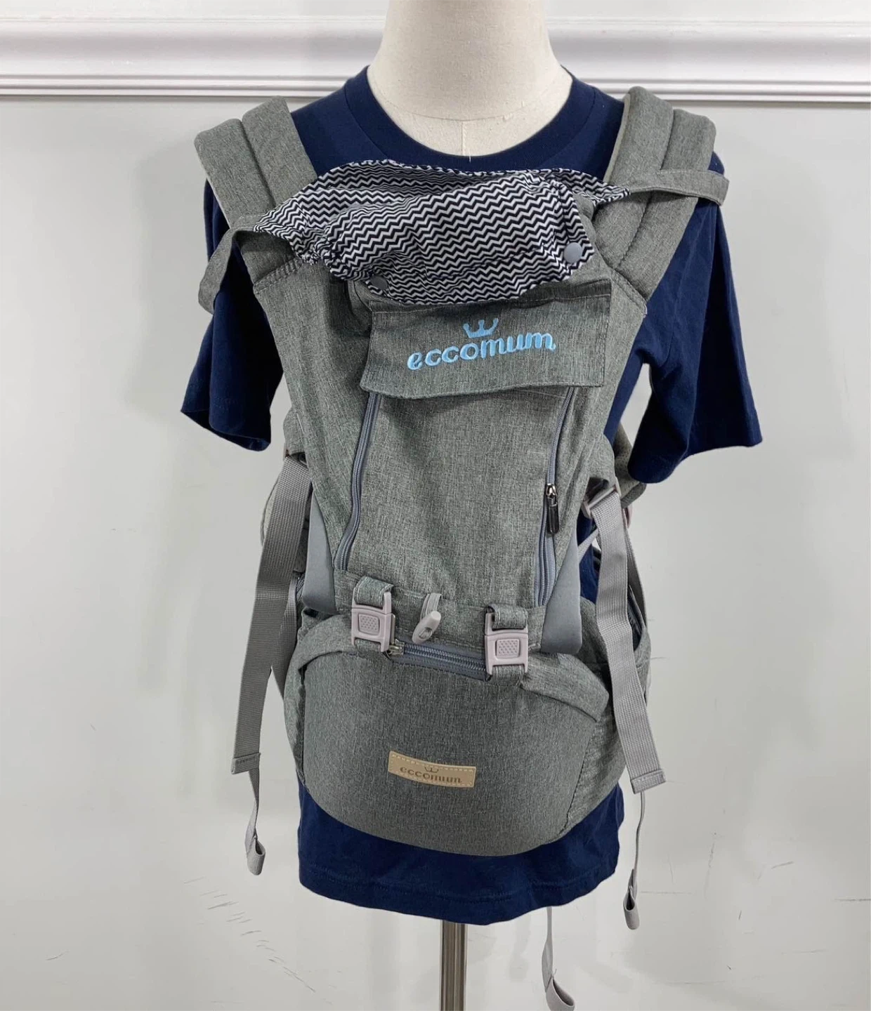 Ecocomum Baby Carrier Hip Seat - Grey