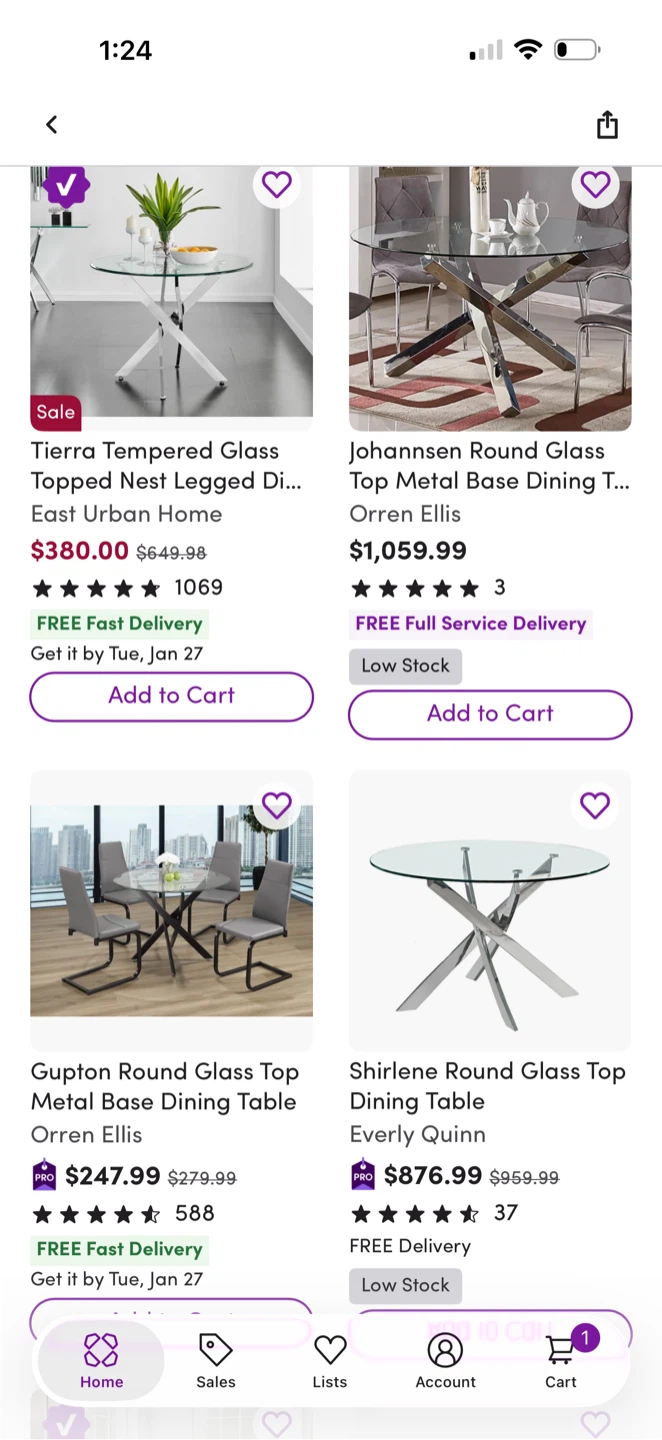 Round Glass Top Dining Table - photo 2