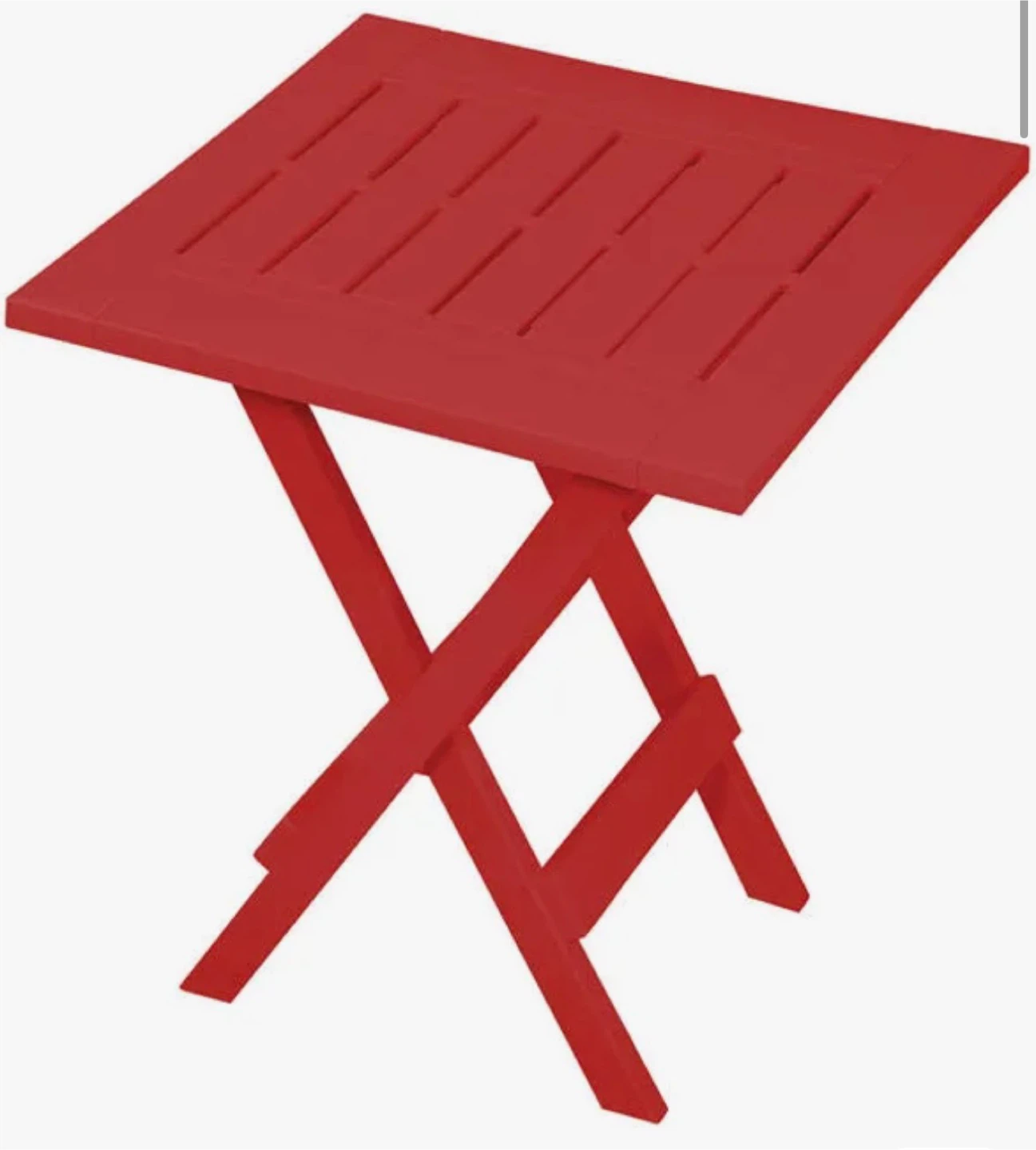 Red Folding Side Table