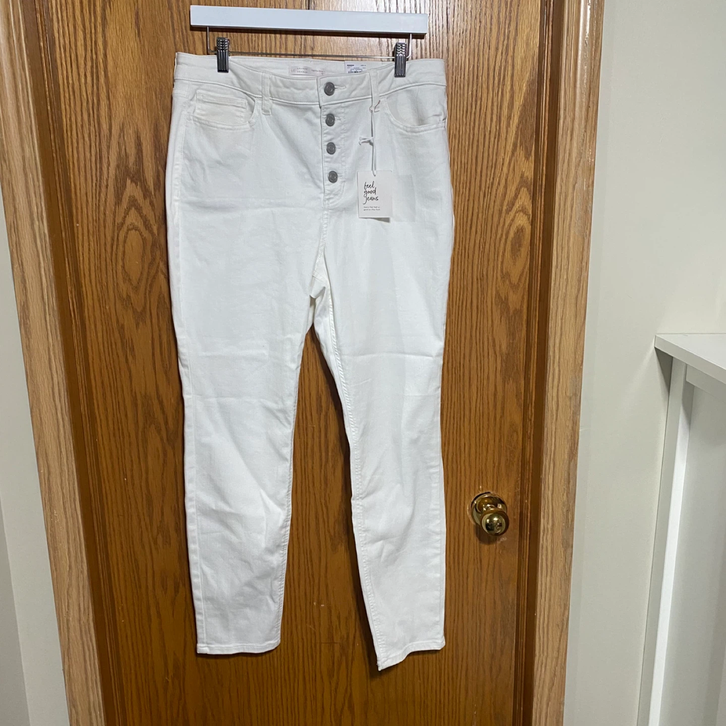White High-rise skinny jeans by LC Lauren Conrad