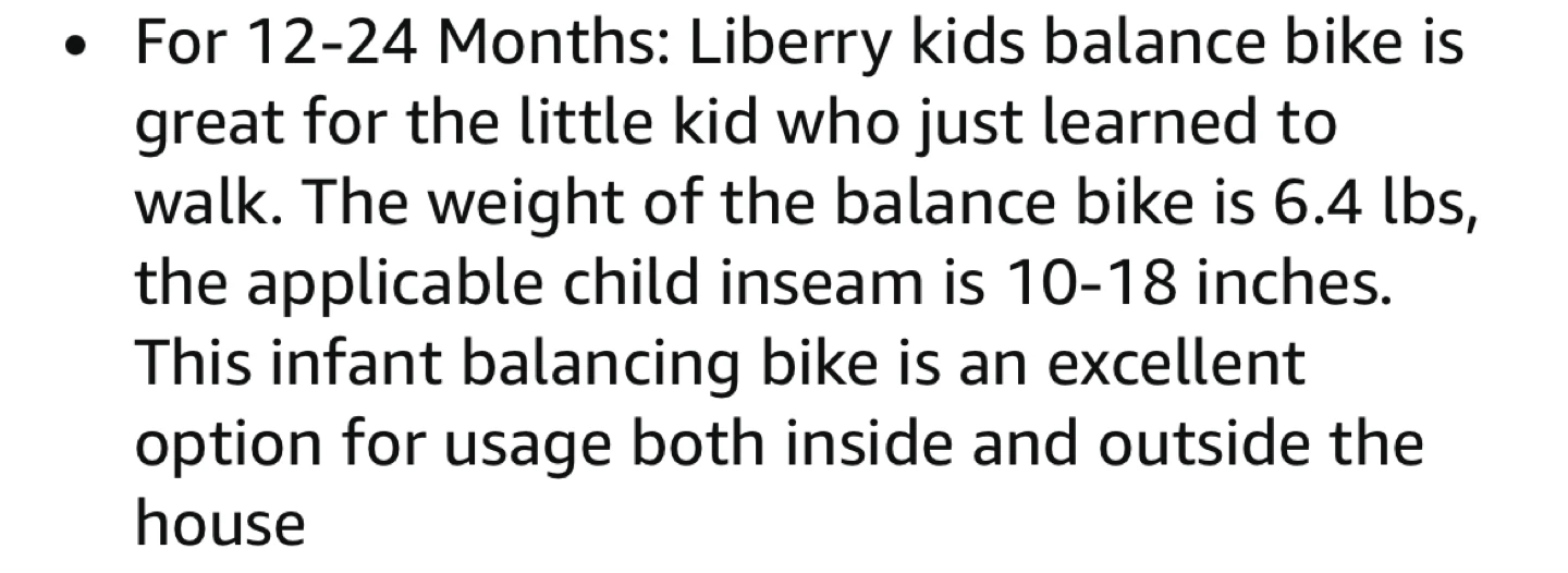 Liberry Baby Balance Bike - 12-24 Months - photo 4