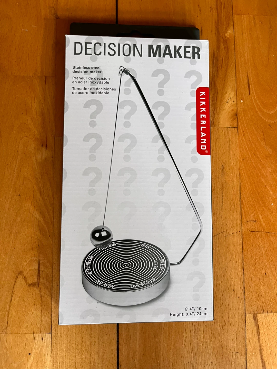 NEW Kikkerland Decision Maker - Stainless Steel Pendulum