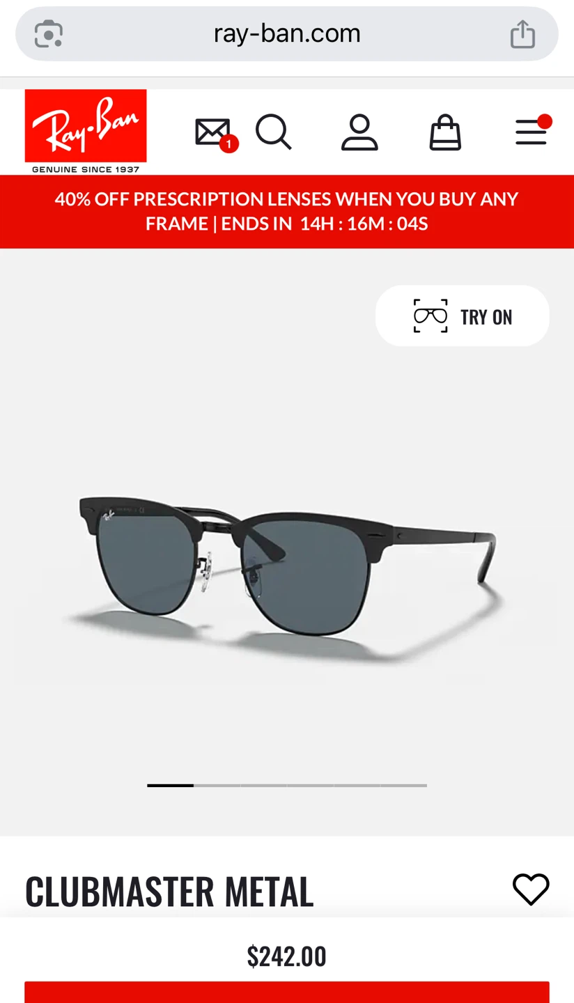 New Ray-Ban Clubmaster | Matte Black on Black. MADE IN ITALY 🇮🇹 - photo 2