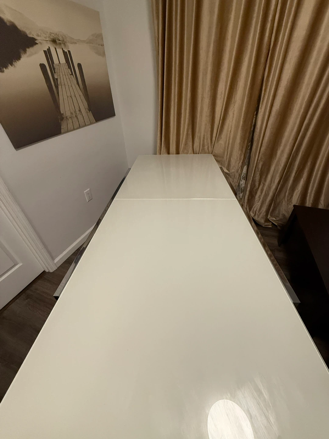 White & Chrome Dining Table - photo 5