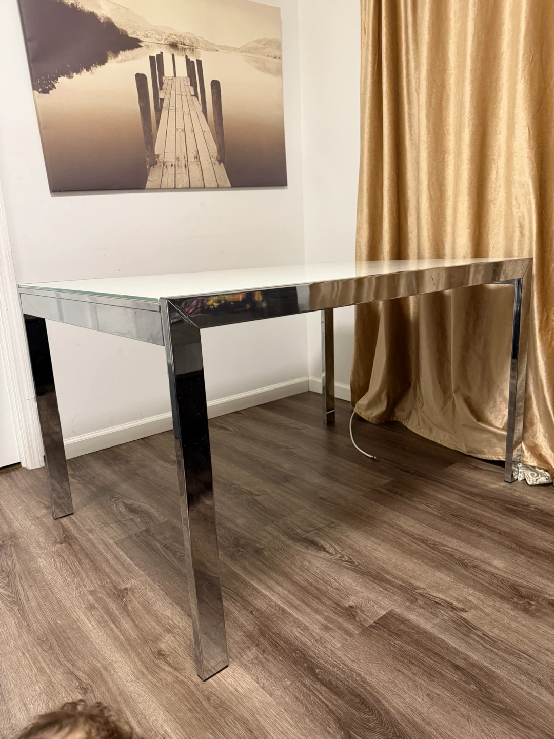 White & Chrome Dining Table - photo 3