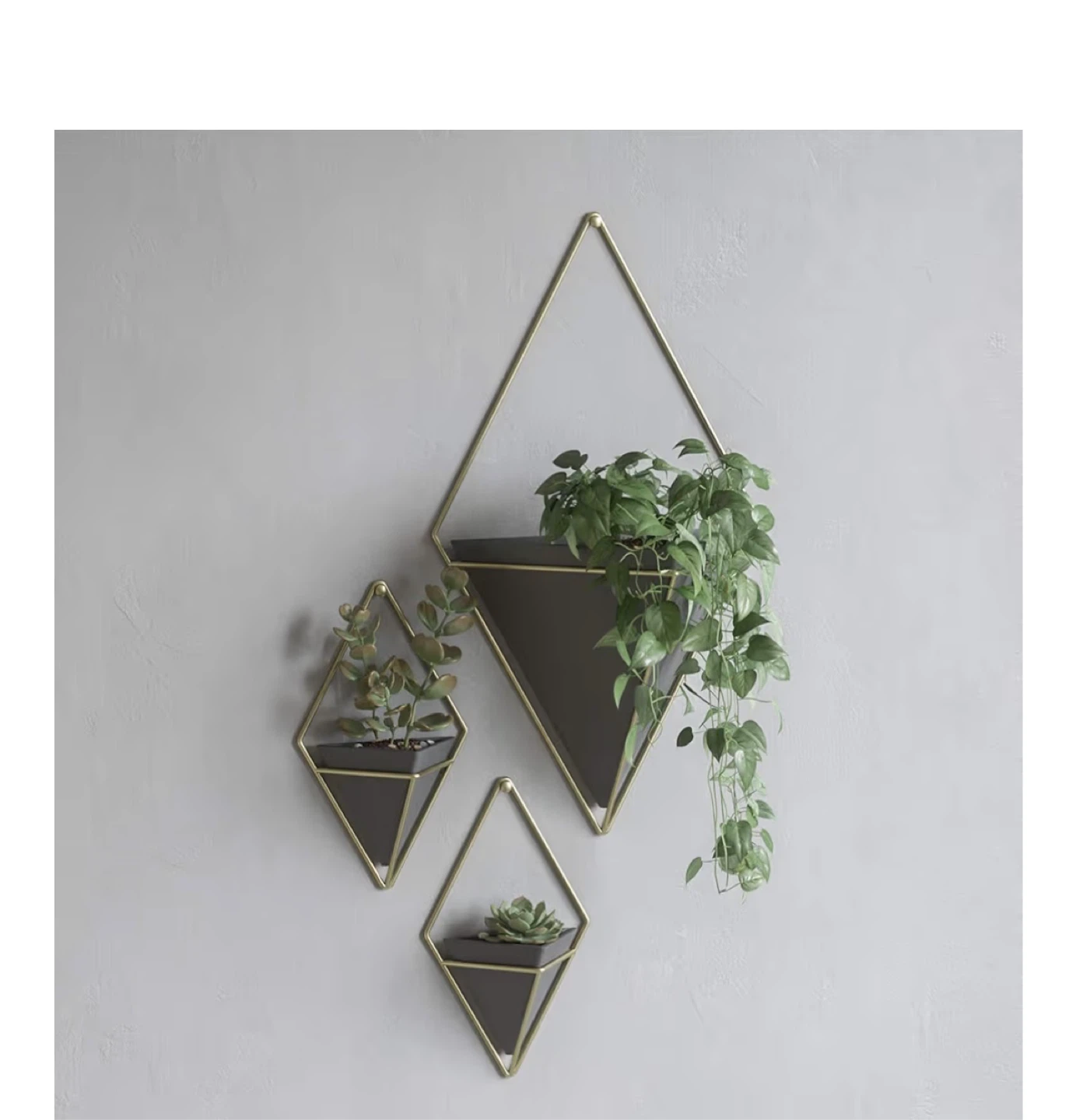 Hanging Diamond Planters - Set of 2 - photo 4