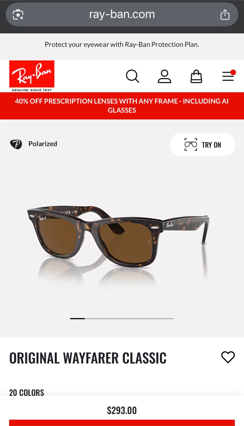 New in Box Ray-Ban Wayfarer Polarized. MADE IN ITALY 🇮🇹 - photo 2