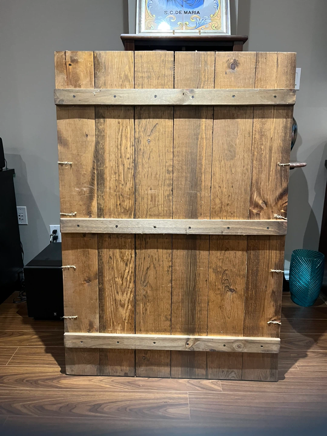 Large Rustic Wooden Photo Display Board - photo 2
