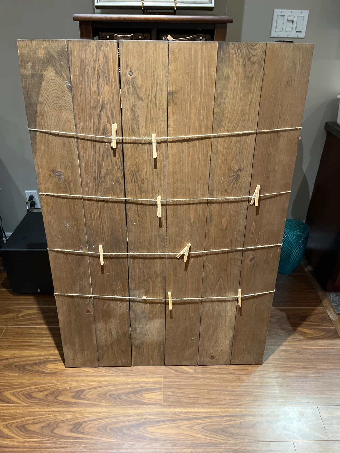 Large Rustic Wooden Photo Display Board