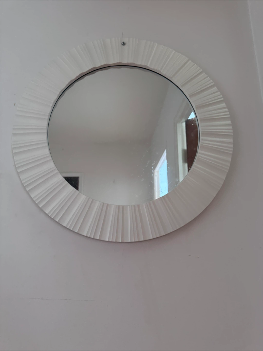 Round White Wall Mirror