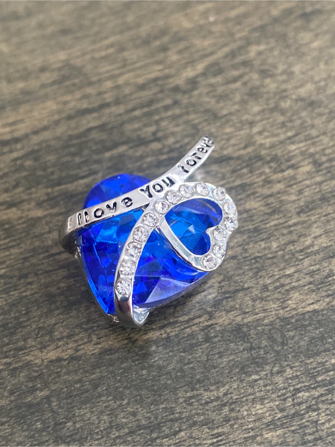 Blue Heart Crystal Pendant - Love You Forever - photo 2