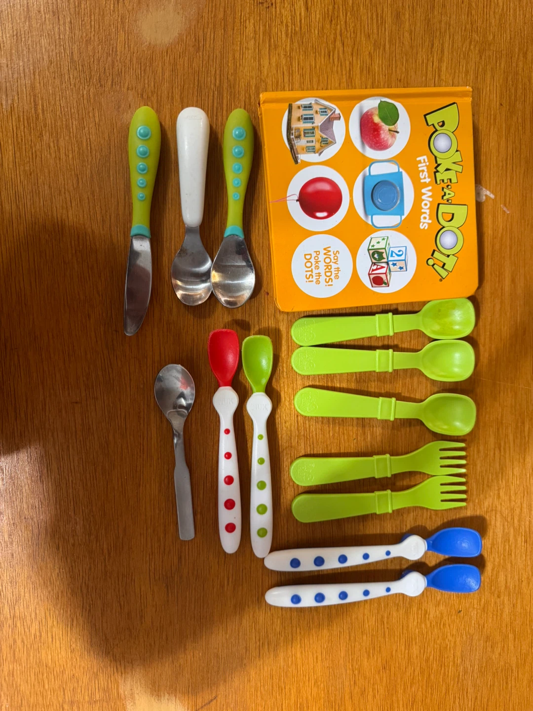 Baby Utensils Set with Poke-A-Dot Book
