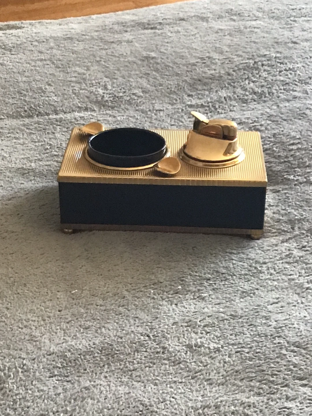Vintage Table Lighter & Ashtray Set