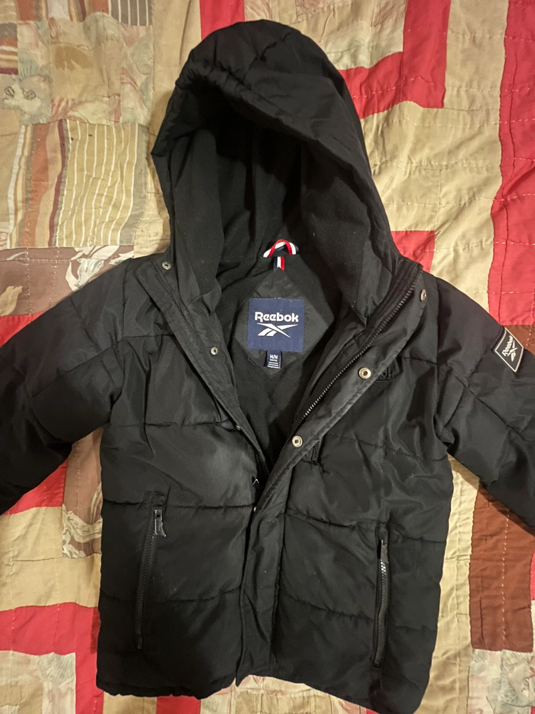 Reebok Black Puffer Jacket Size M (10/12) - photo 3