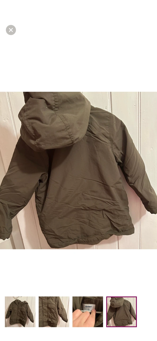 Old Navy Kids Olive Green Winter Coat - Size 3T - photo 4