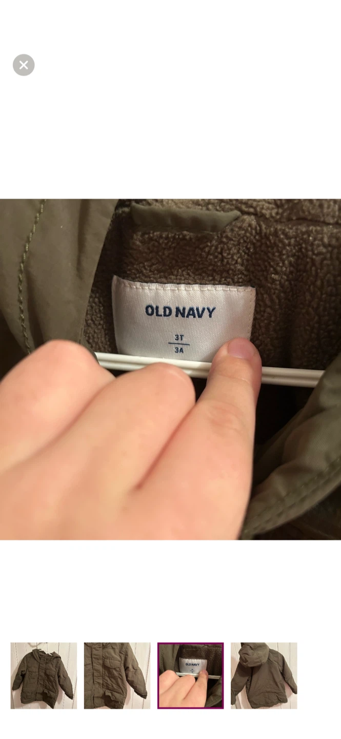 Old Navy Kids Olive Green Winter Coat - Size 3T - photo 3