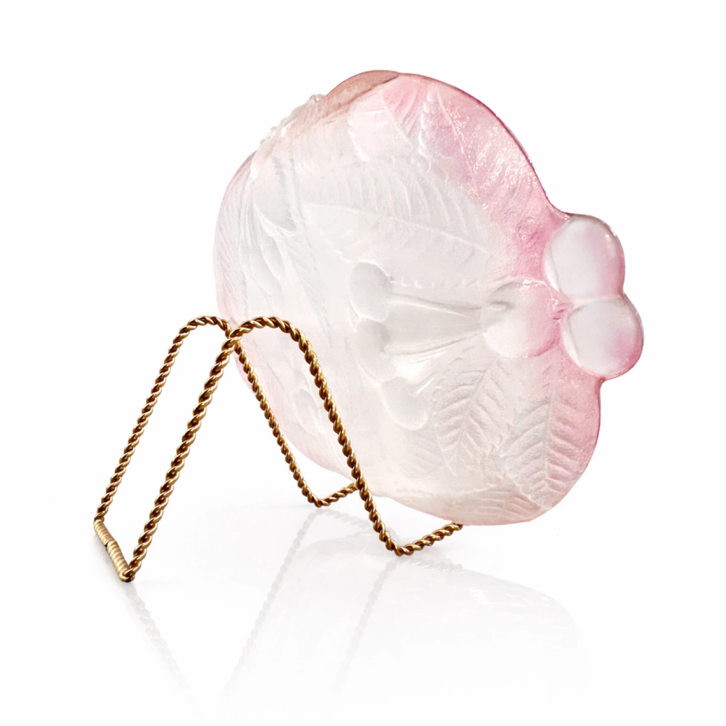 Mikasa Japan Frosted Cherry Pink Crystal Divided Relish Tray - photo 5