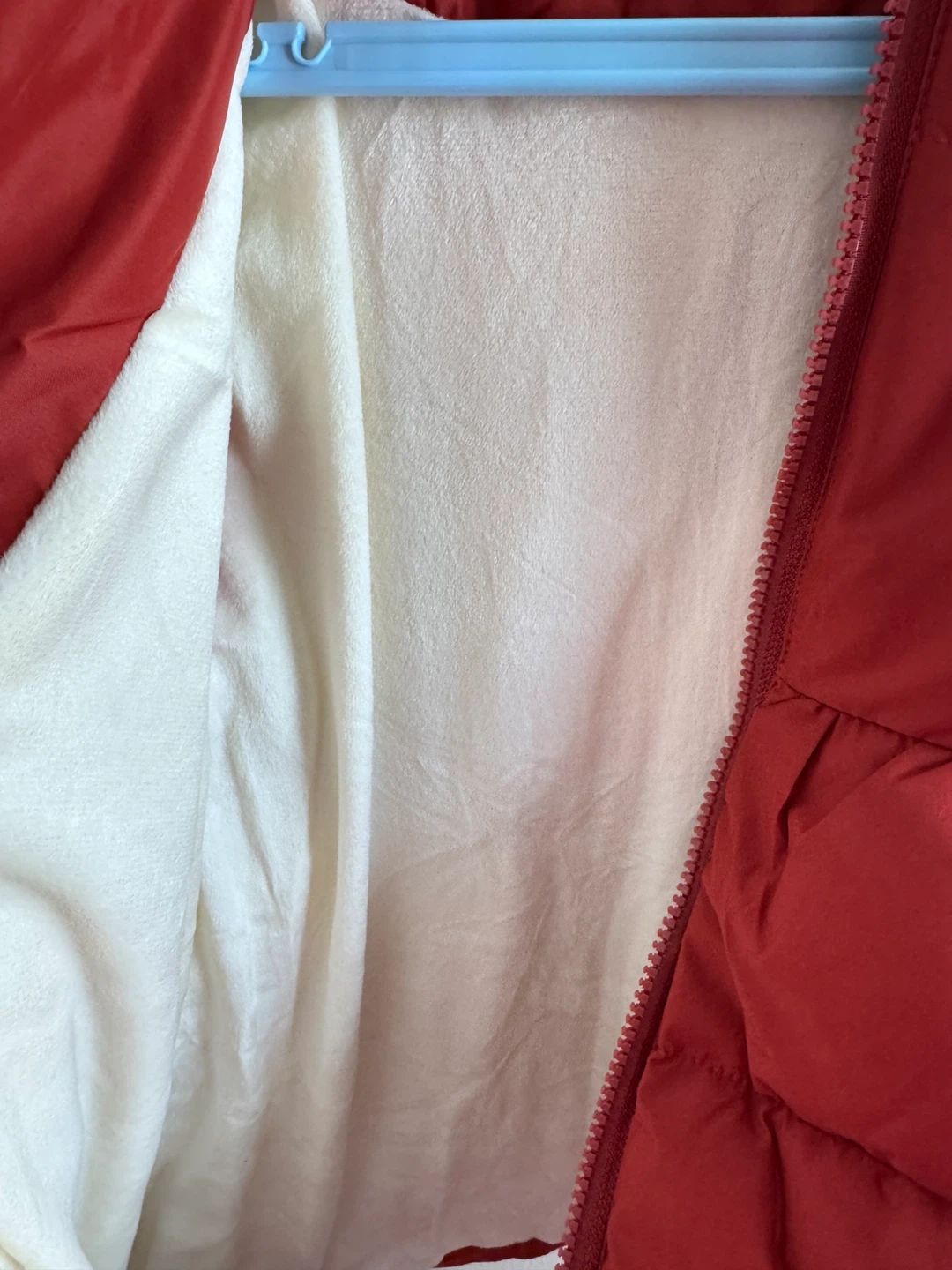 Red Padded Winter Coat with Floral Collar Toddler size 6-7at - photo 5