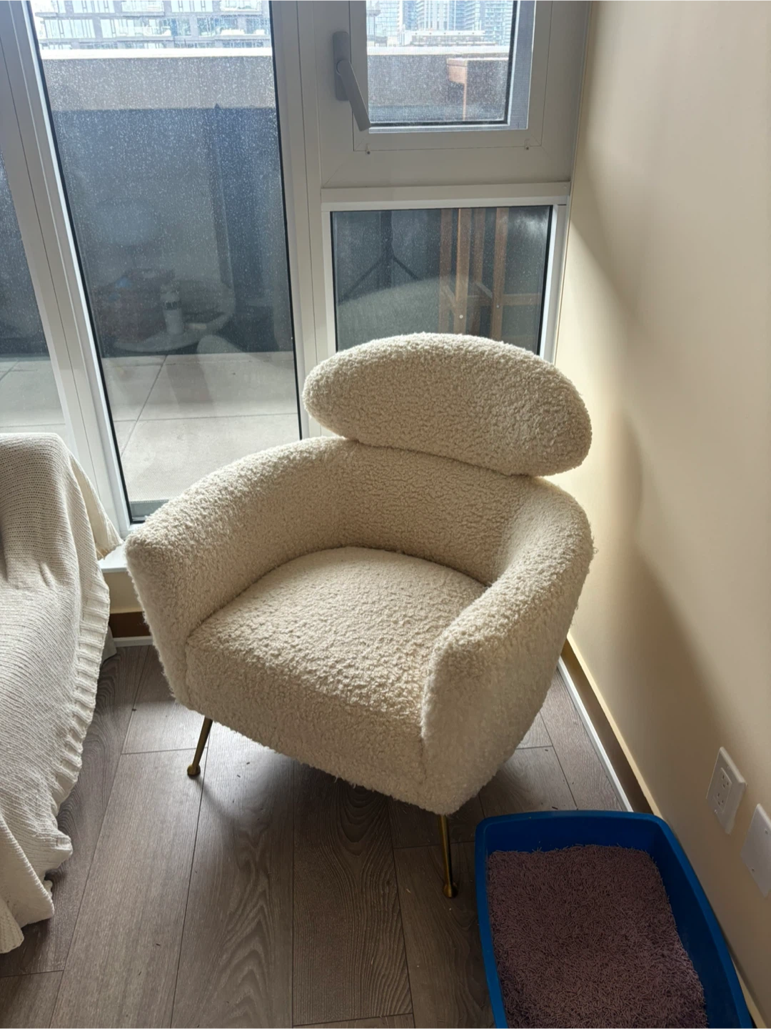 Cream Boucle Accent Chair - photo 3