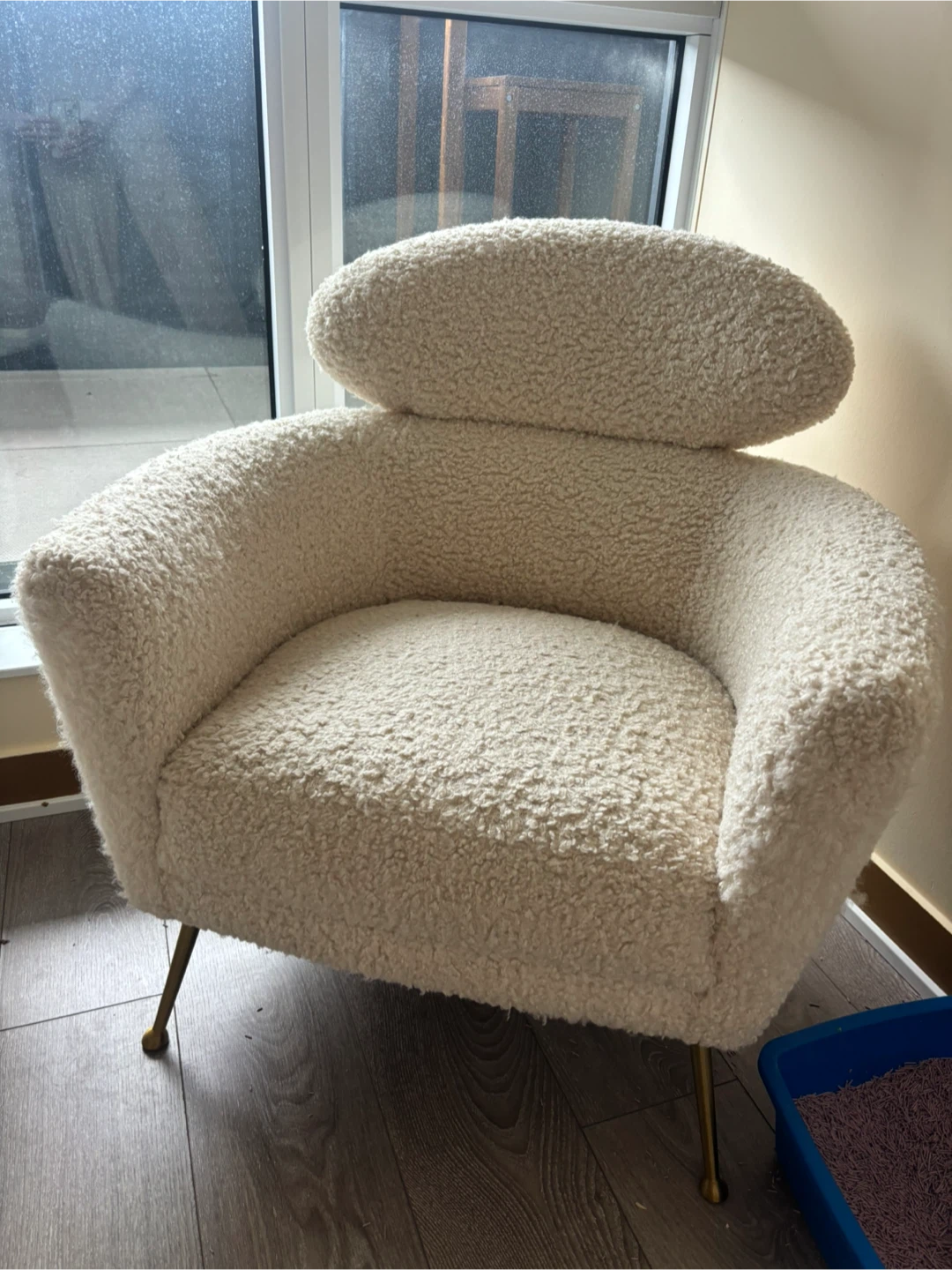Cream Boucle Accent Chair - photo 2