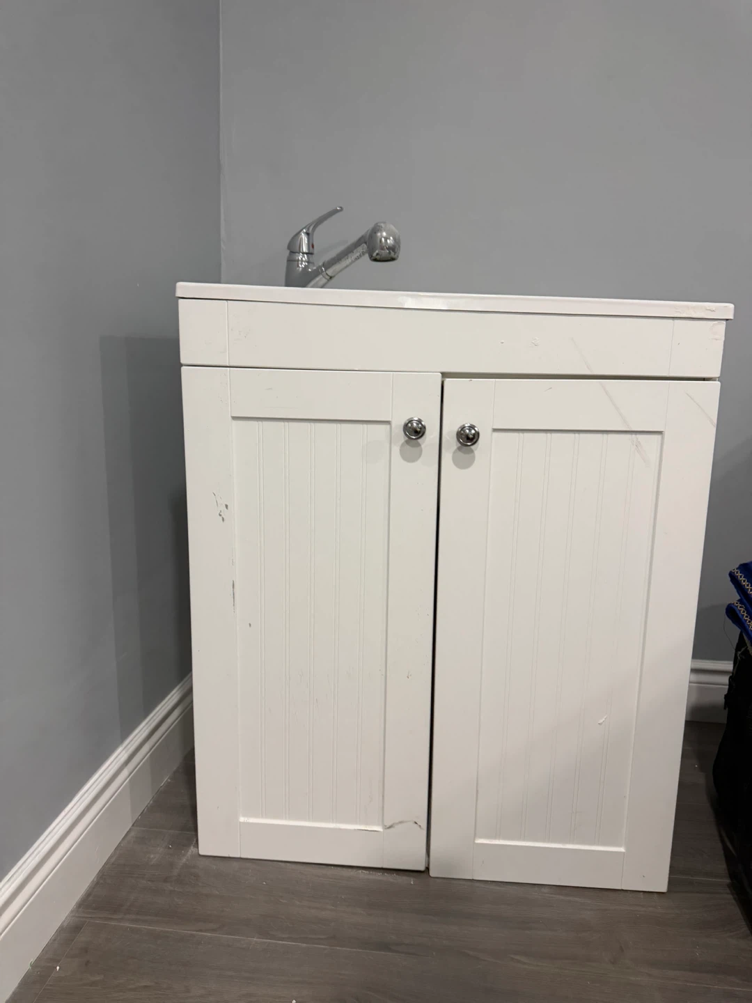 Laundry Sink with Cabinet - White - photo 3