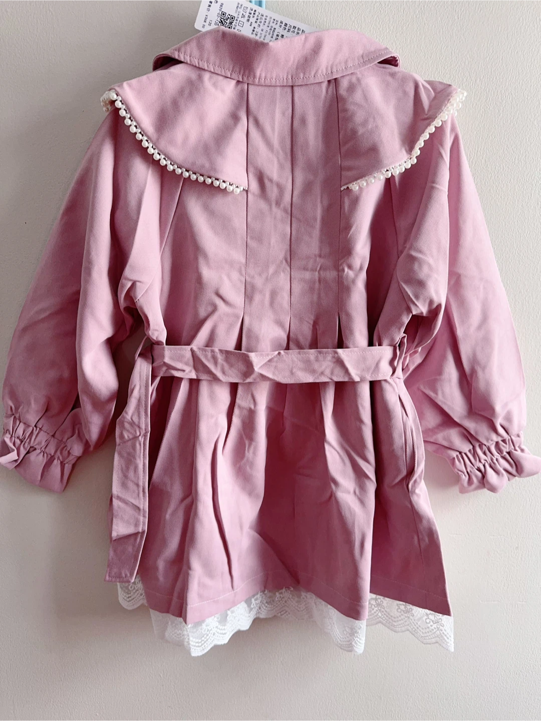 Pink Girls' Coat with Pearl Collar Toddler size 6-7T - photo 2